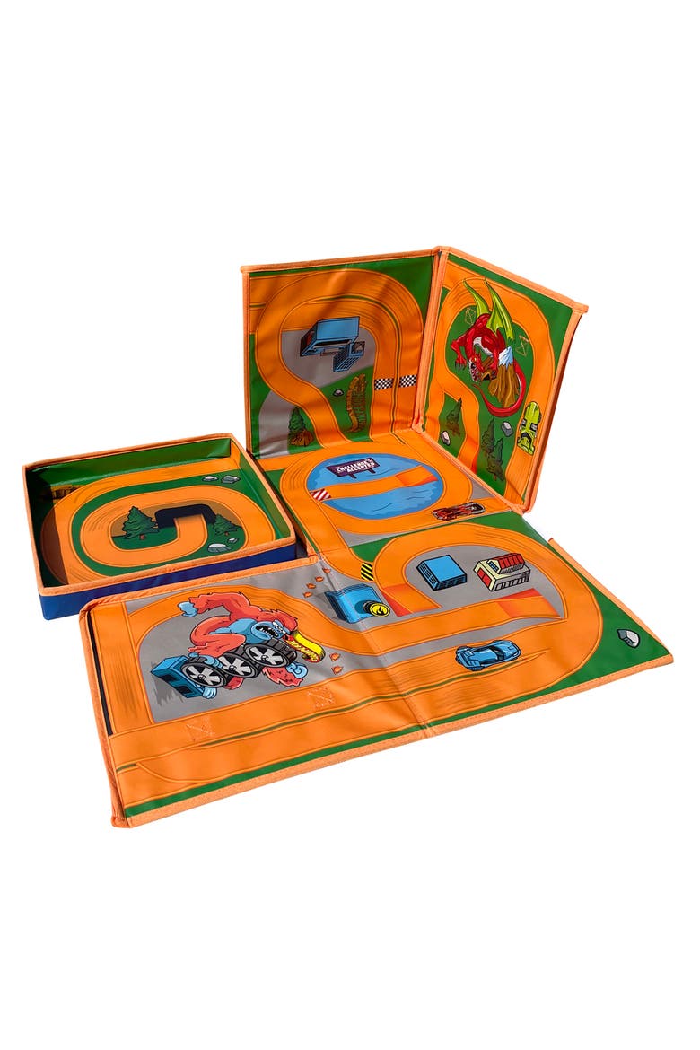 Hot Wheels 300 Car Storage Cube Bin & Playmat, Alternate, color, Multicolored