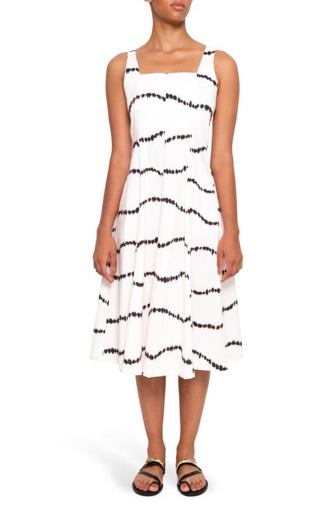 Sea Stretch Cotton Midi Dress