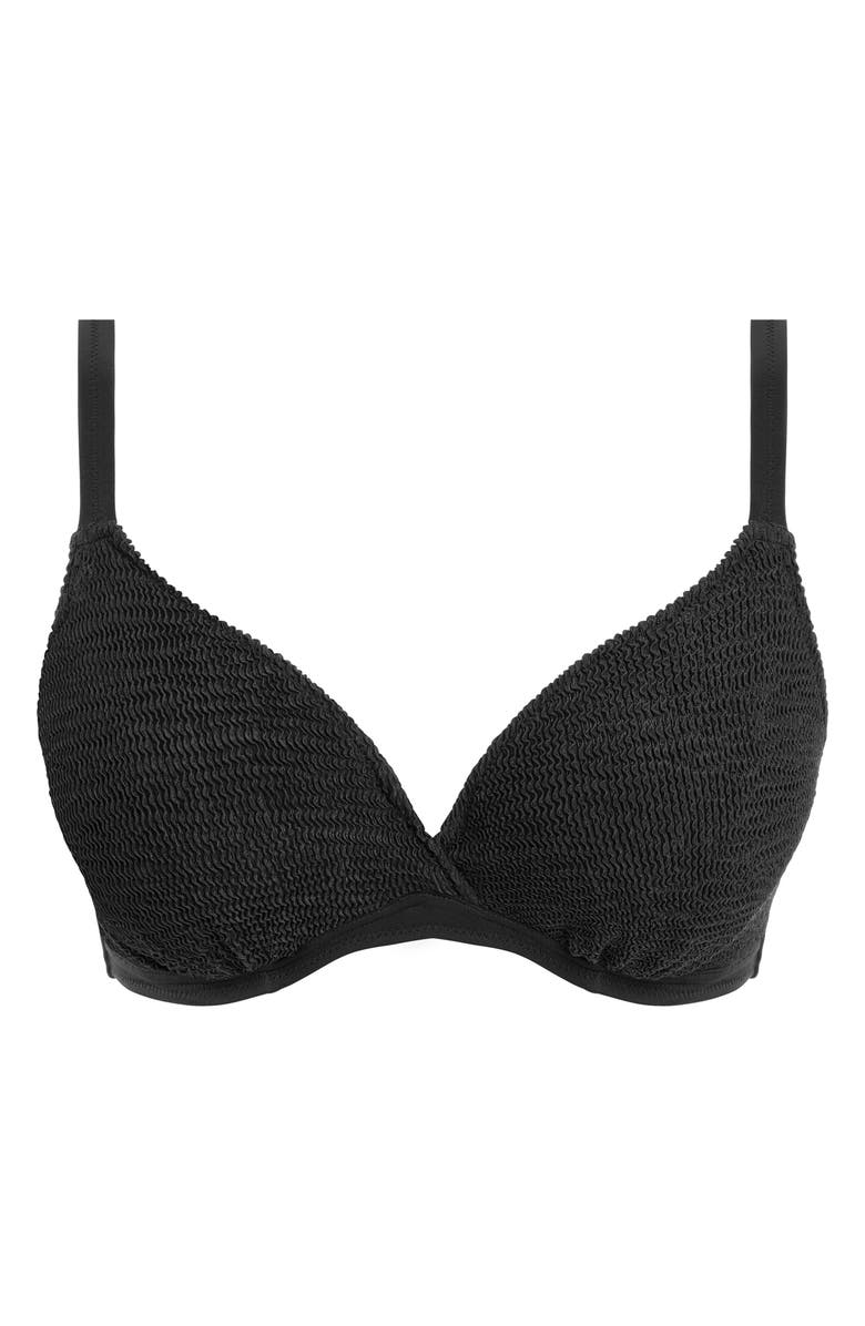 Freya Ibiza Waves Plunge Underwire Bikini Top, Alternate, color, Black