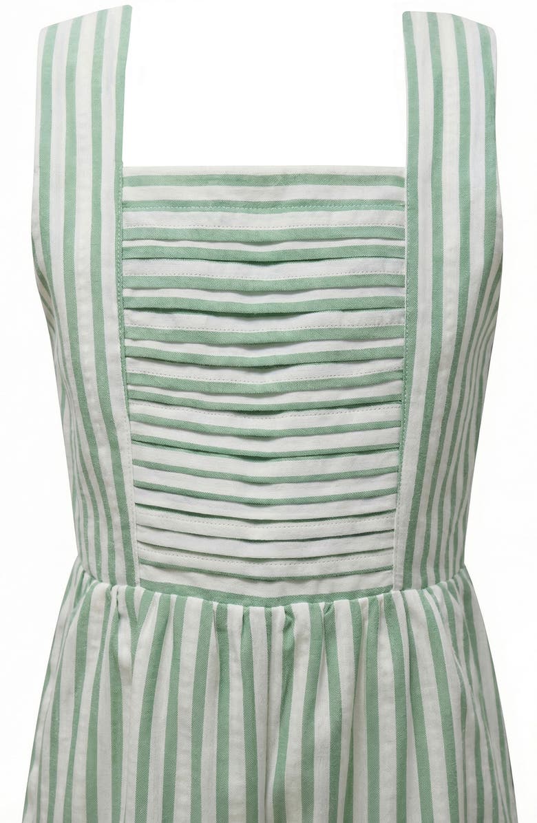 Hayden Girls Kids' Striped Smocked Jumpsuit, Alternate, color, Sage