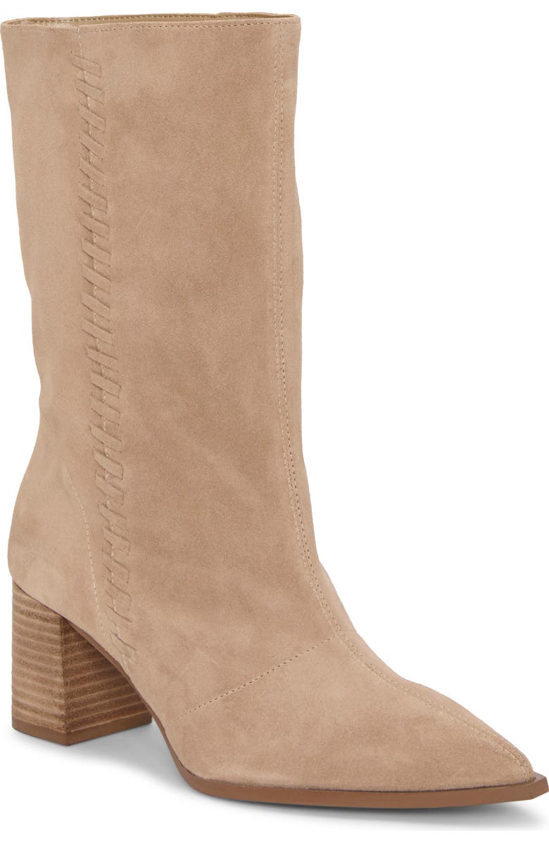 Vince Camuto Lorrys Whipstitch Block Heel Boot, Main, color, Tortilla