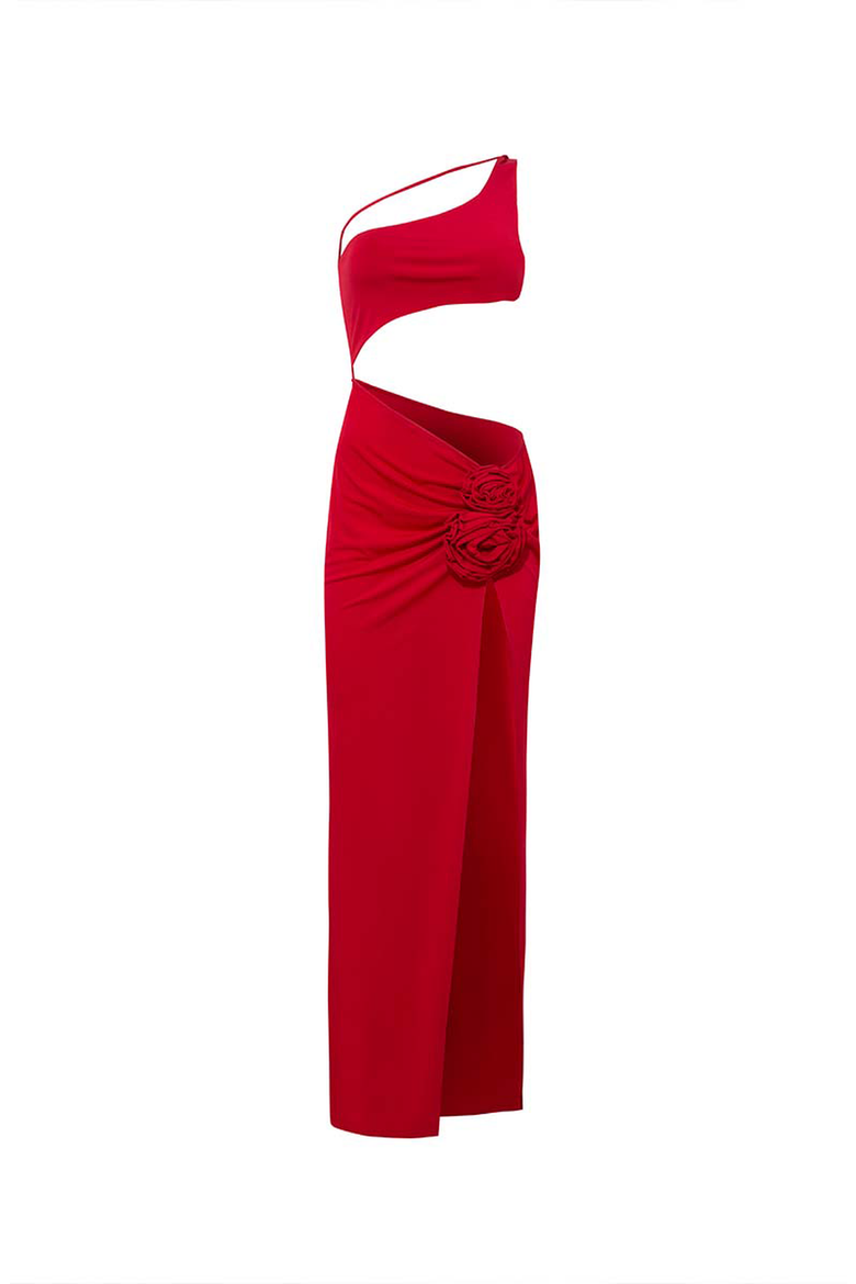 FLAME DRESS, Alternate, color, Red