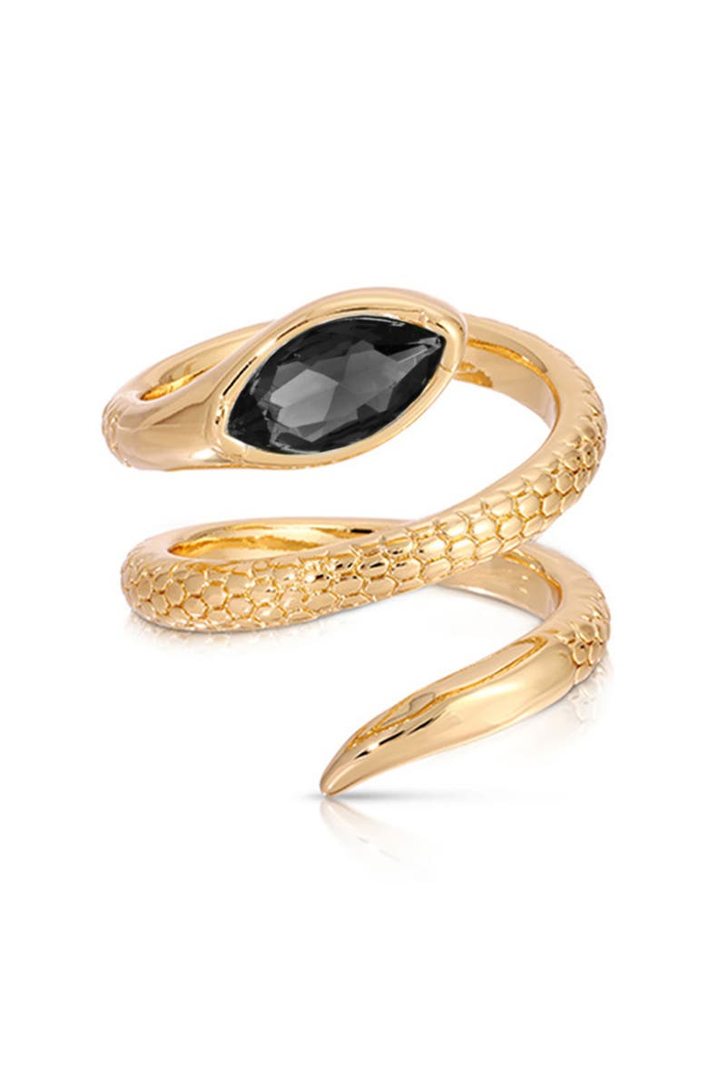 Ettika Marquise Coil Ring, Alternate, color, Black