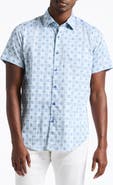 Robert Graham Madagascar Short Sleeve Stretch Cotton Button-Up Shirt
