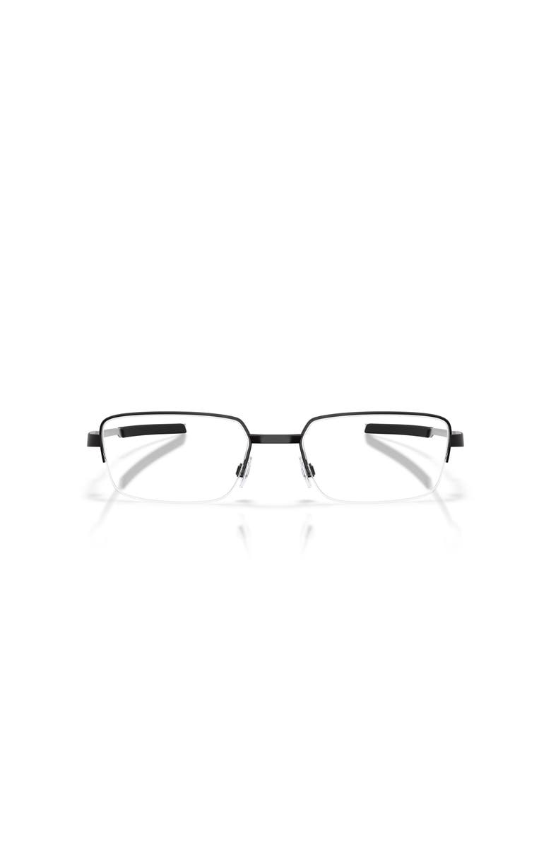 Oakley 55mm Rectangle optical glasses, Alternate, color, Black