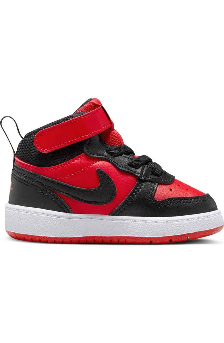 Nike Kids' Court Borough Mid 2 Sneaker, Alternate, color, University Red/ Black/ White