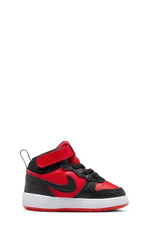Nike Baby Red & Black Court Borough Mid 2 Sneakers In University Red/black/white