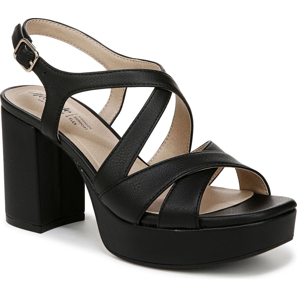 LifeStride Adrianna Slingback Platform Sandal - Wide Width Available in Black  product