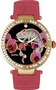 BERTHA Camilla Mother-Of-Pearl Leather-Band Watch