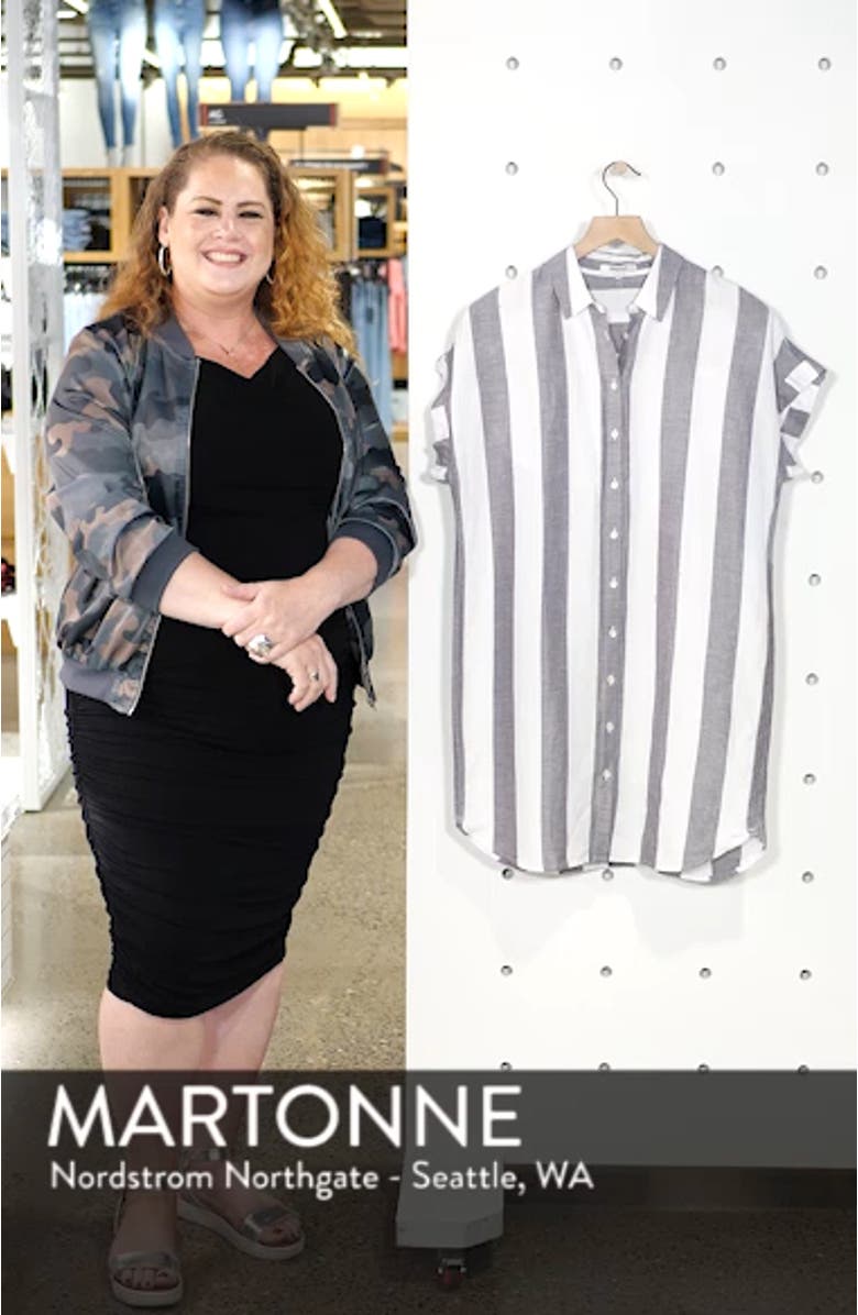 Maywood Stripe Shirtdress, sales video thumbnail