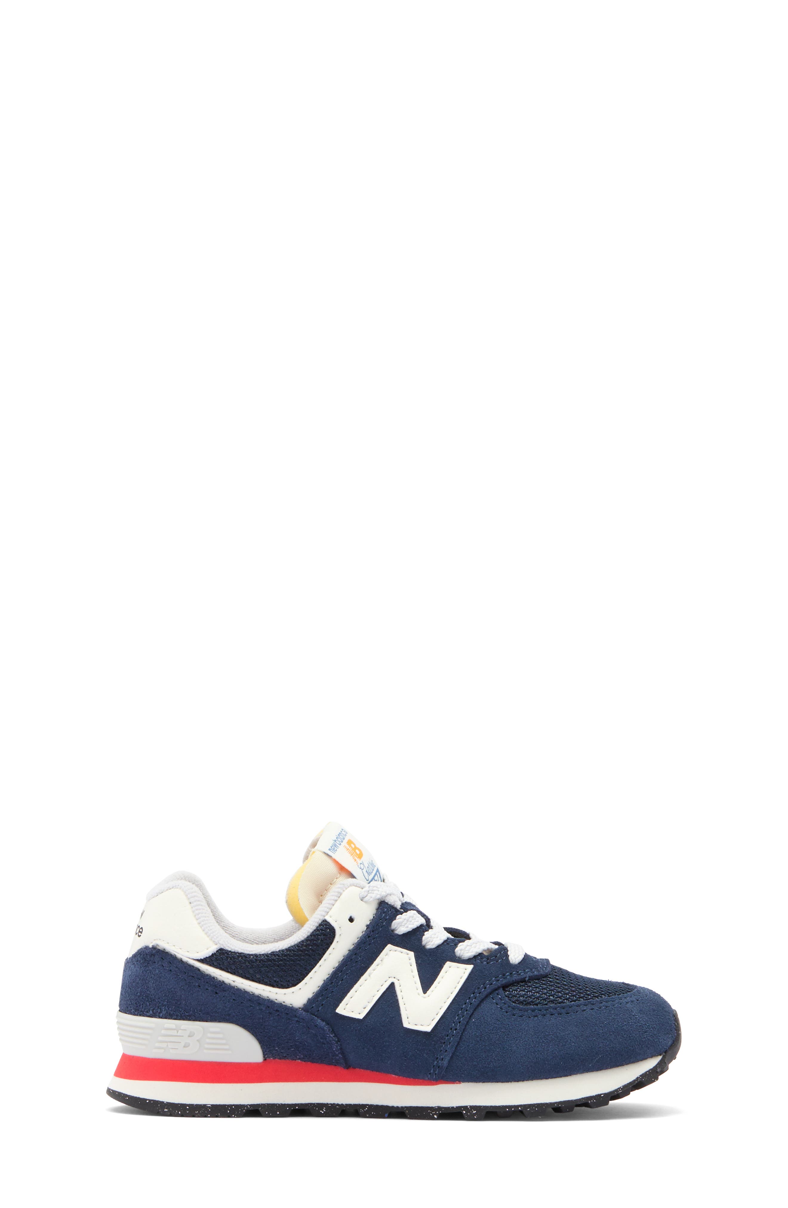 New Balance Kids' 574 Classic Sneaker, Alternate, color, Nb Navy/ Blast Red