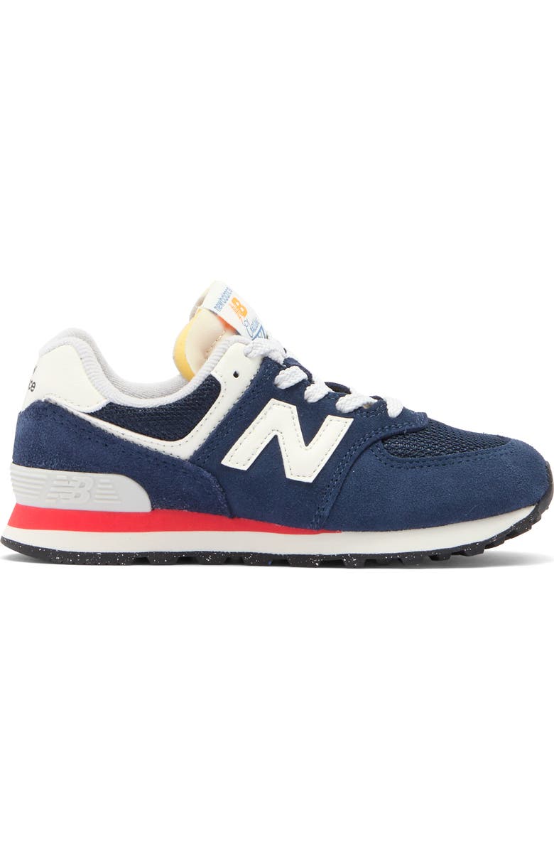 New Balance Kids' 574 Classic Sneaker, Alternate, color, Nb Navy/ Blast Red