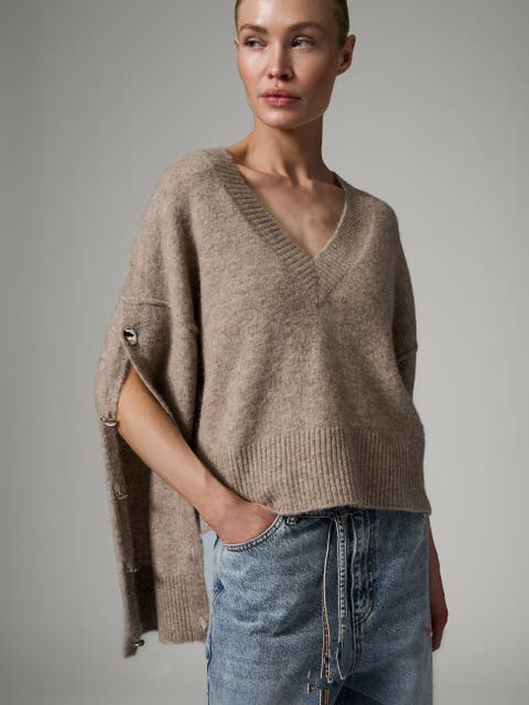 Solange Oversized Button Detail Sweater
