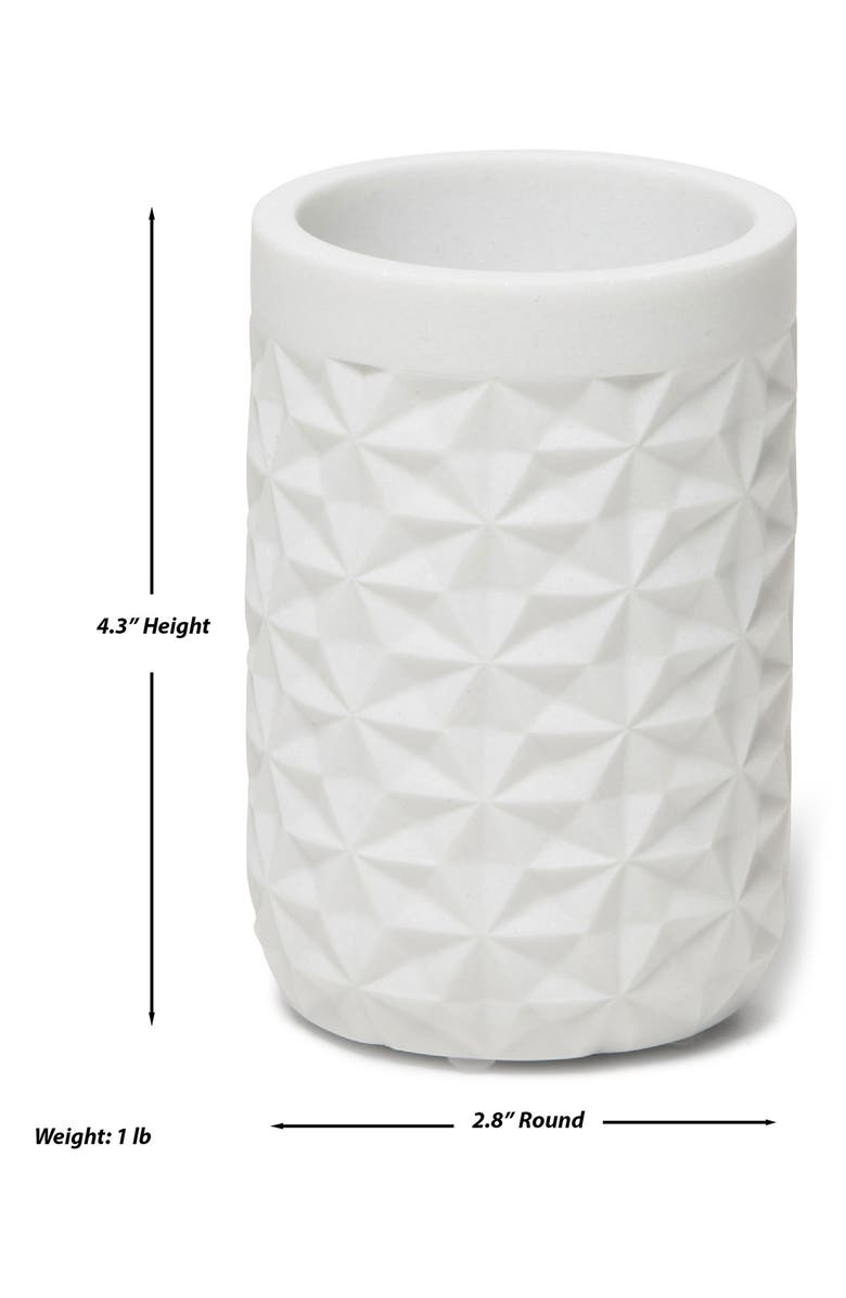ROSELLI TRADING COMPANY 3D Diamond Texture Tumbler, Alternate, color, White