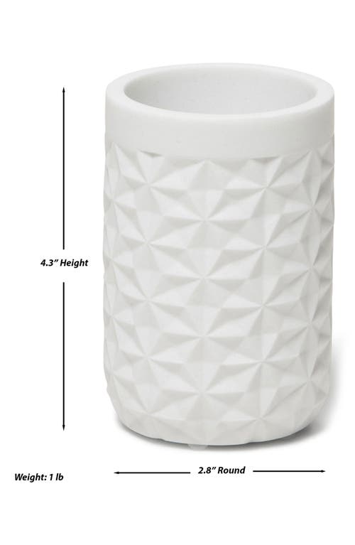 Roselli Trading Company 3d Diamond Texture Tumbler In White