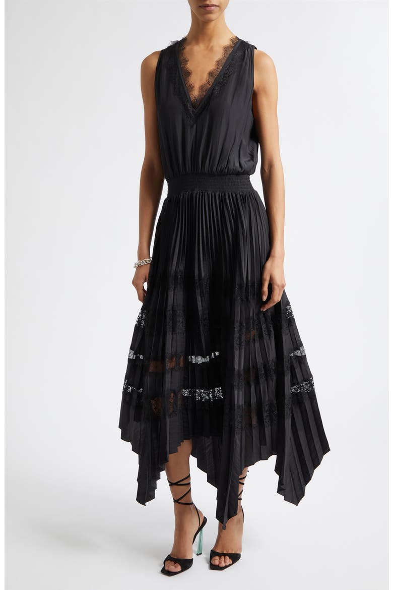 Roselyn Handkerchief Dress, Main, color, BLACK