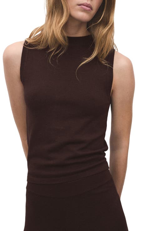 Mock Neck Sweater Tank (Plus)