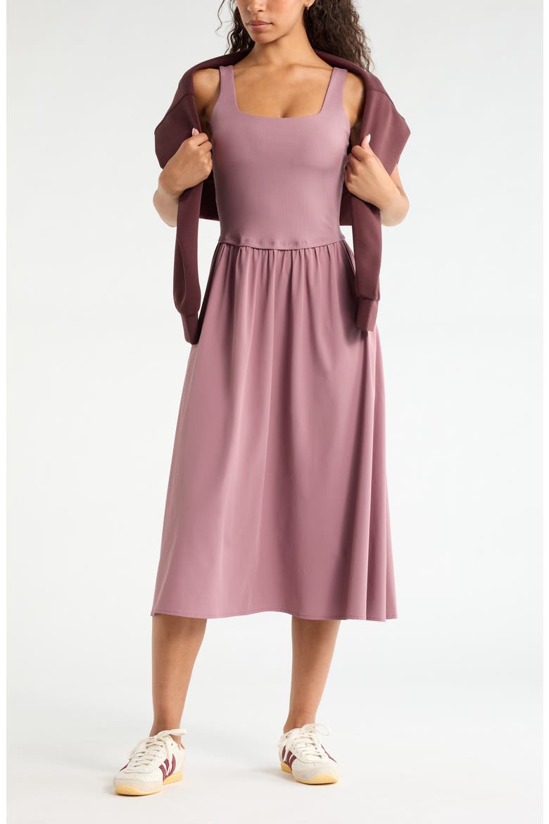 Effortless Sleeveless Midi Dress, Alternate, color, PURPLE SHAKE