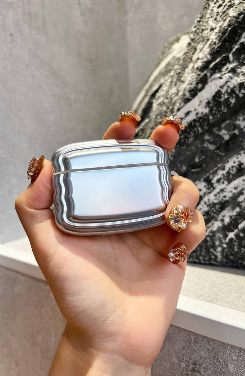 Auramma Wavy Airpods Pro 2 Case, Alternate, color, Silver