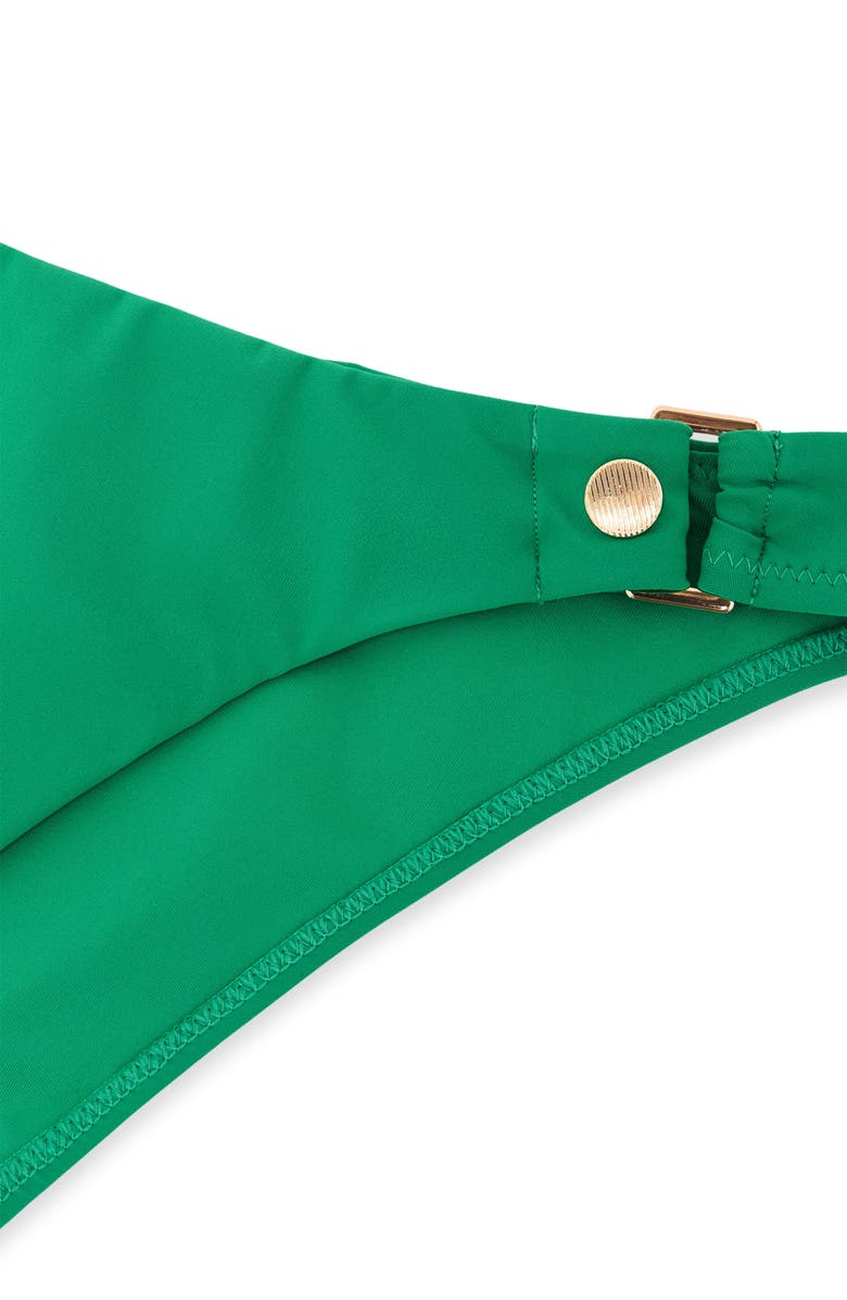 Reiss Sandy High Cut Bikini Bottoms, Alternate, color, Green