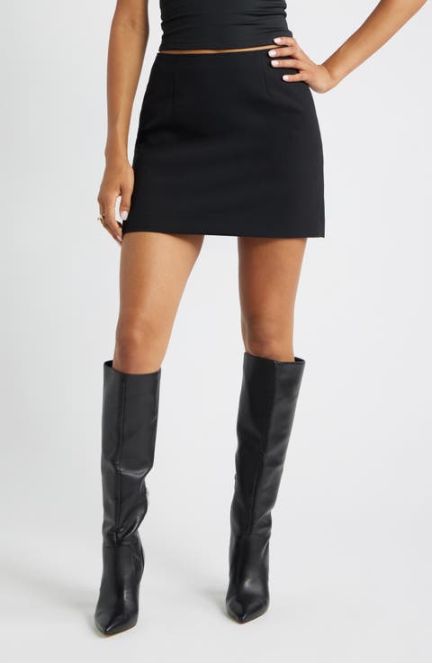 【INCHANT ME】As H-line mini skirt A-line Mini Skirt - Black - Ladies | H&M US