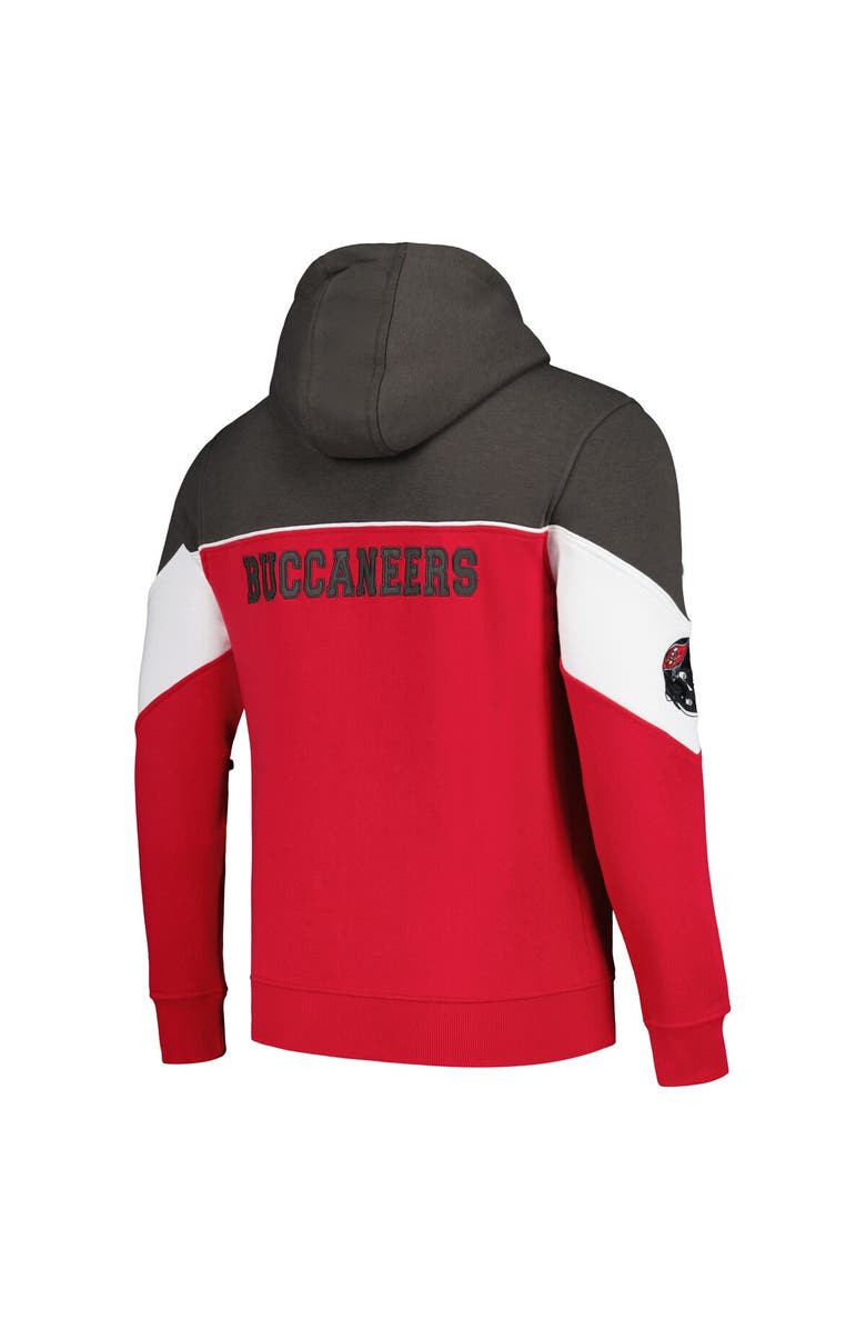 STARTER Men's Starter Red/Pewter Tampa Bay Buccaneers Running Back Full-Zip Hoodie, Alternate, color, Red