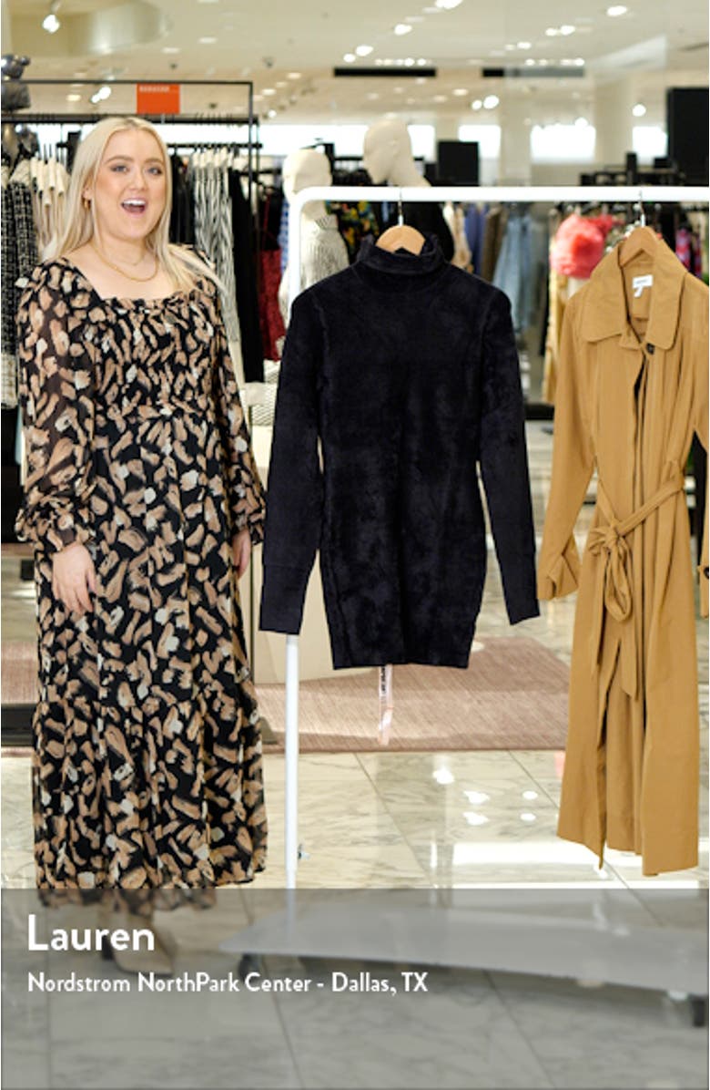 Taya Long Sleeve Chenille Minidress, sales video thumbnail