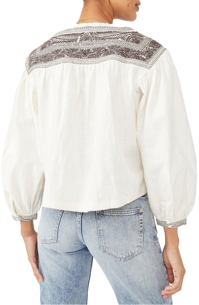 Free People Iggie Embroidered Blouse, Alternate, color, 