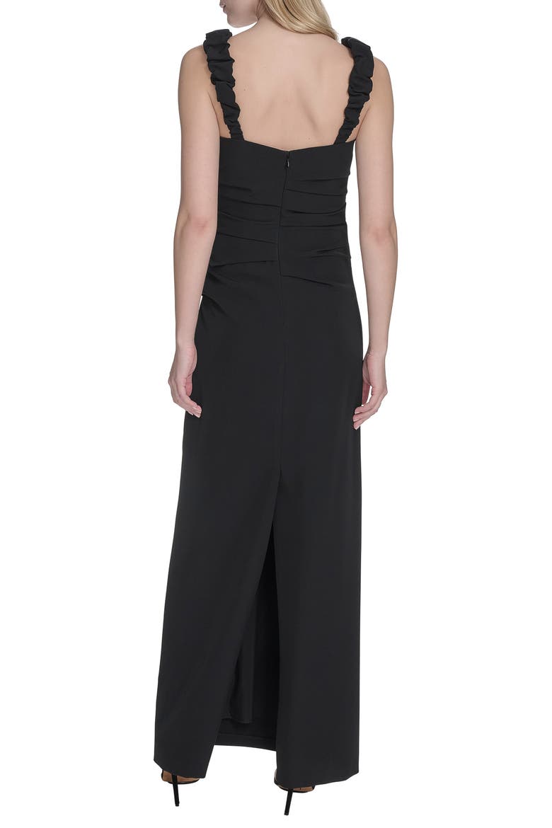 Laguna Ruched Sheath Gown, Alternate, color, BLACK