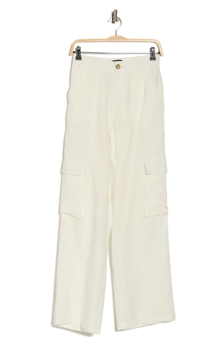 Sanctuary Hopper Wide Leg Linen Cargo Pants, Alternate, color, 