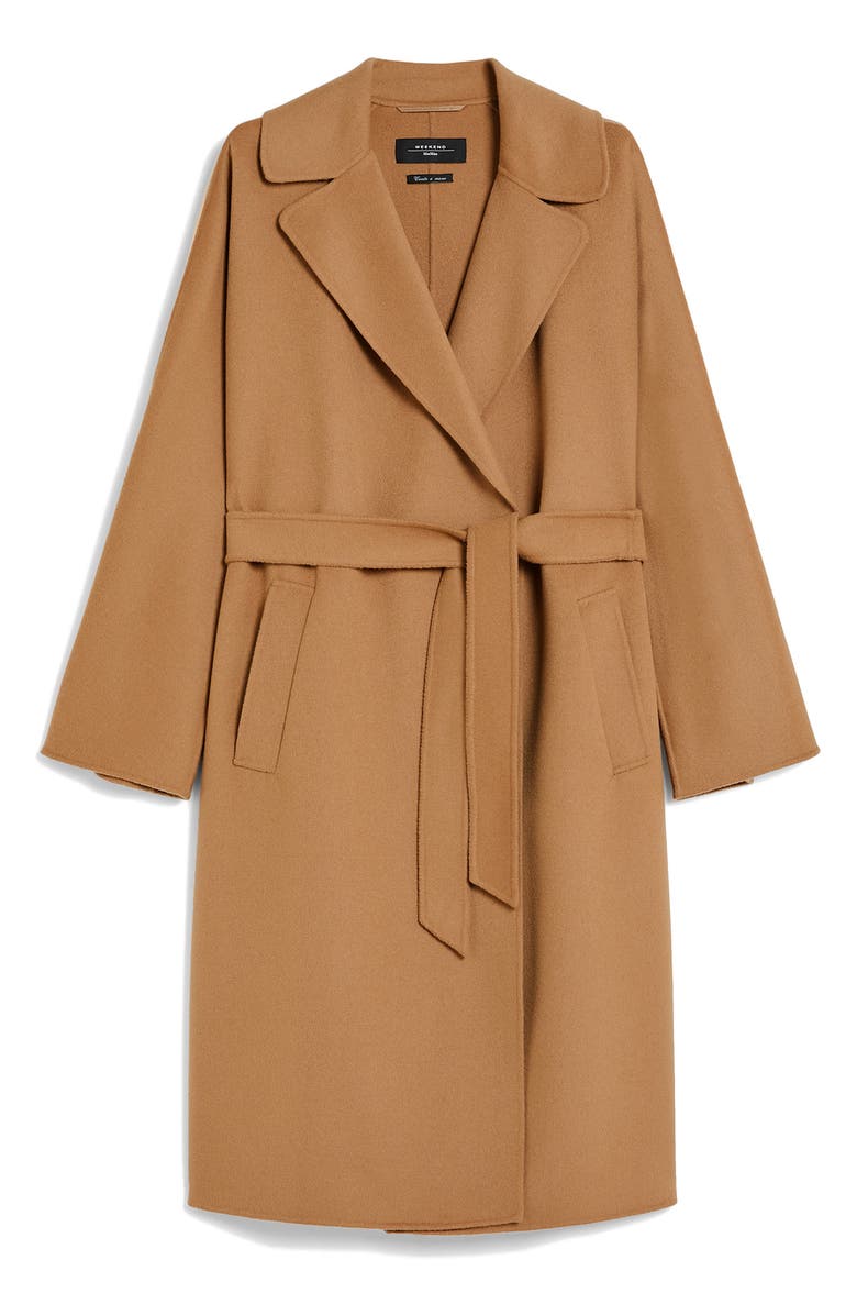 Weekend Max Mara Civada Stretch Wool Wrap Coat, Alternate, color, 