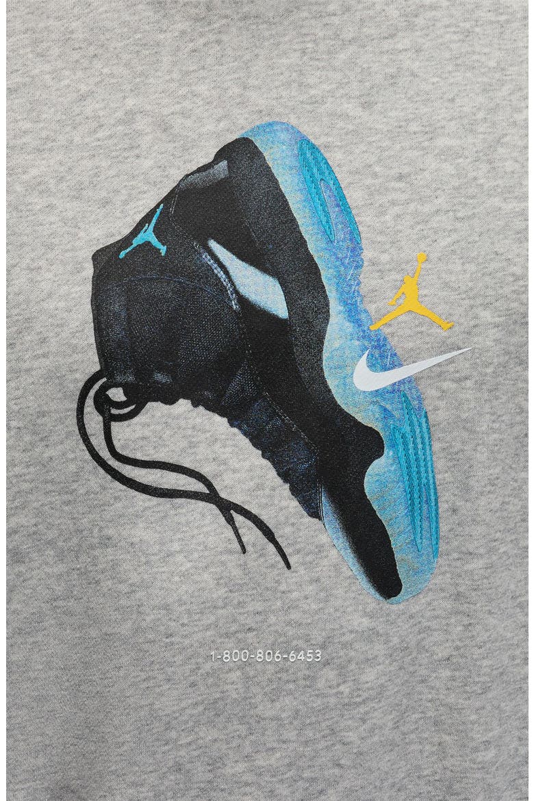 Graphic Fleece Sweatshirt, Alternate, color, GREY HEATHER/ GAMMA BLUE