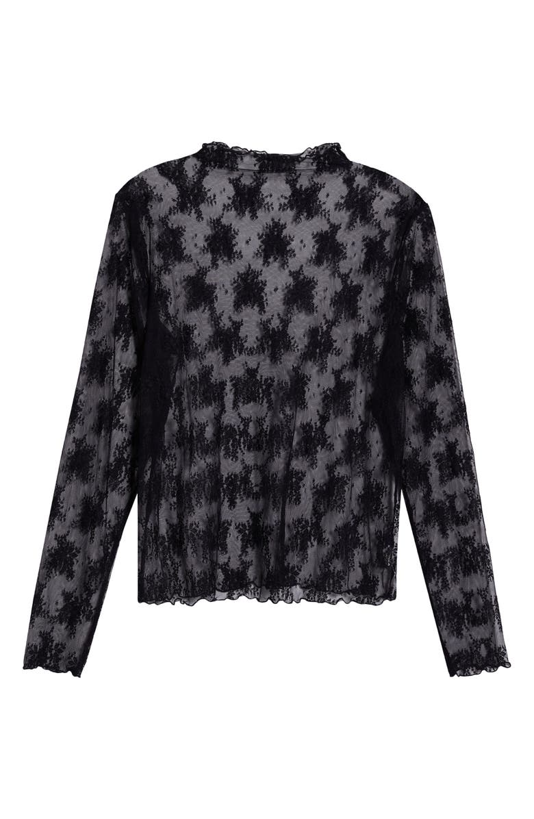 Treasure & Bond Sheer Lace Top, Alternate, color, Black
