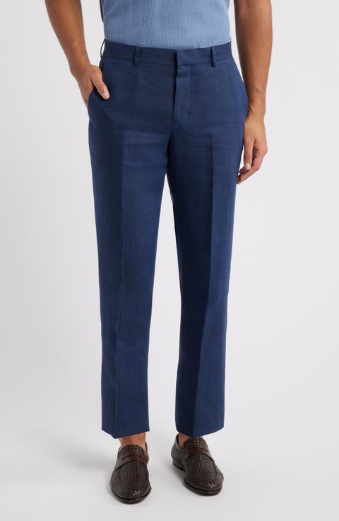 Henrik Trim Fit Italian Linen Suit Separate Pants (Regular & Big)