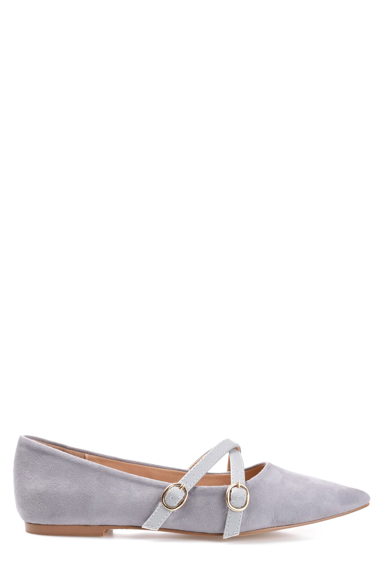 Journee Collection Patricia Flat - Wide Width, Alternate, color, Grey