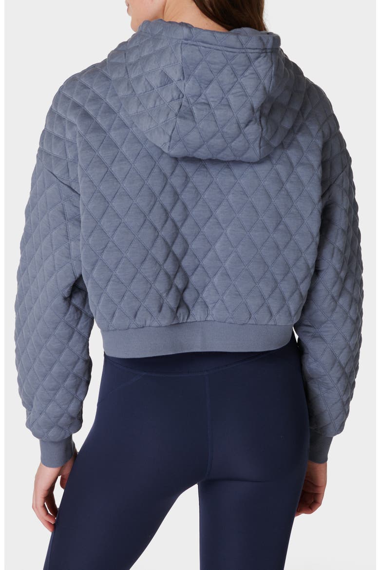 Sandwash Quilted Hoodie, Alternate, color, ENDLESS BLUE