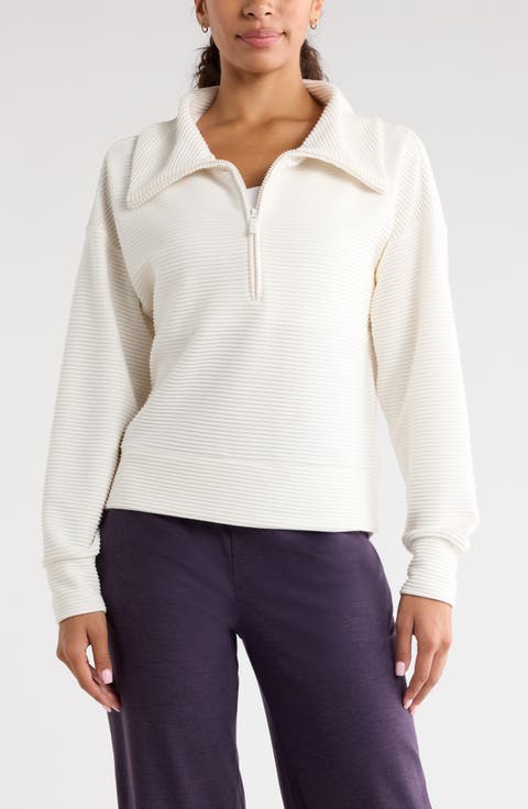 Half Zip Fleece Ottoman Pullover