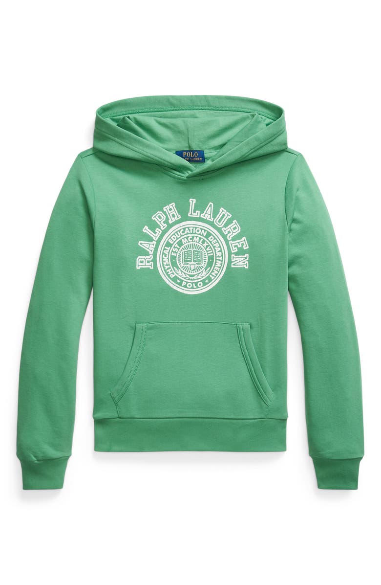 Polo Ralph Lauren Kids' Logo French Terry Graphic Hoodie, Main, color,
