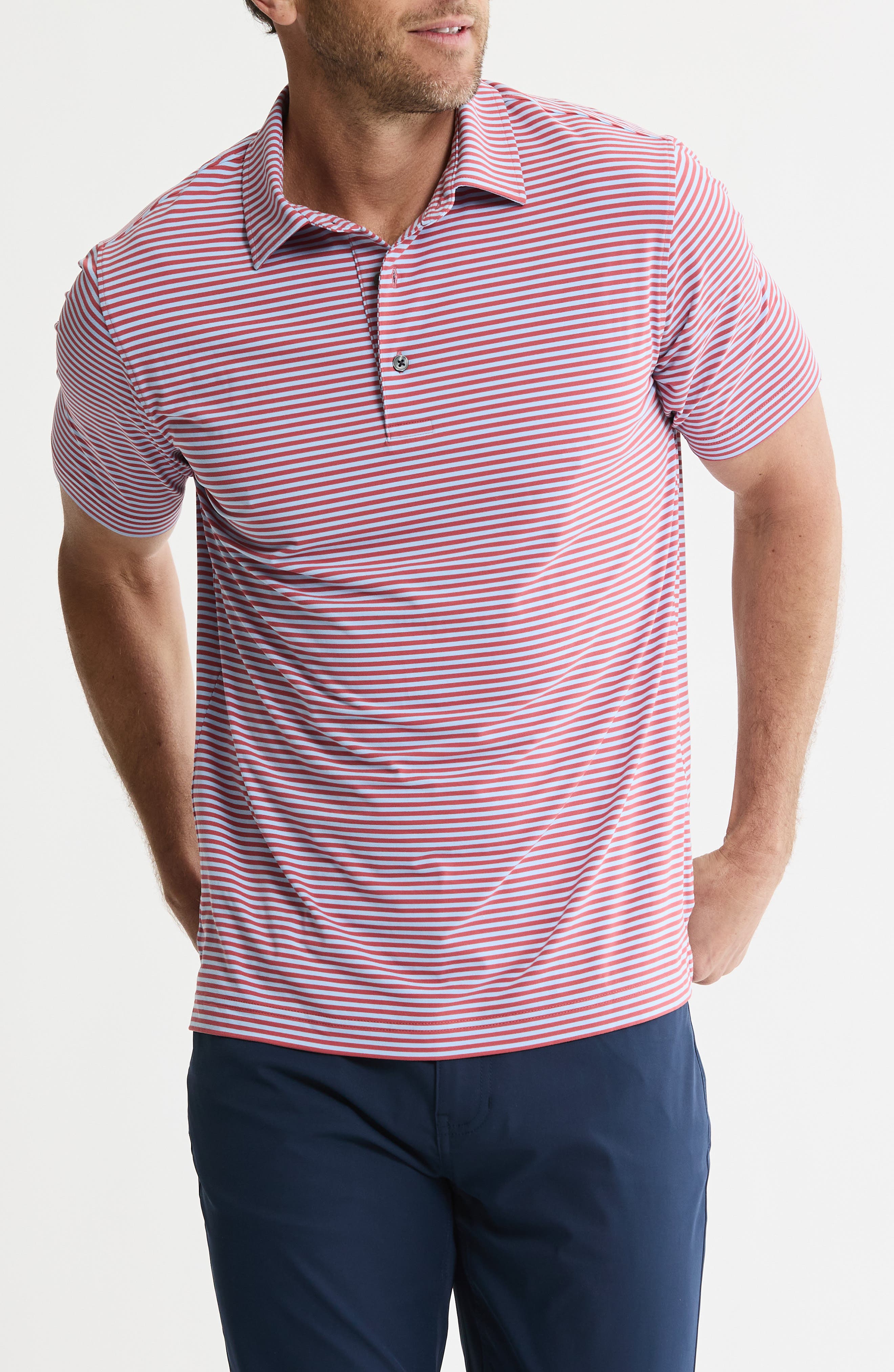 JACHS Performance Stripe Polo