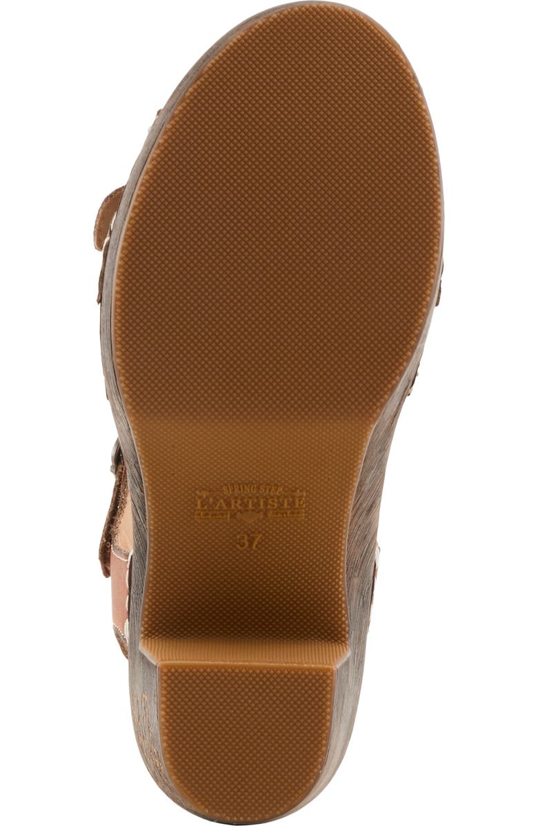 L'Artiste by Spring Step Upperbuck Ankle Strap Platform Sandal, Alternate, color, Camel Multi