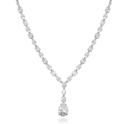 Crystal Drop Pendant Necklace