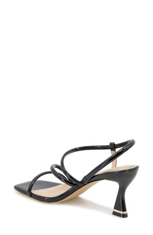 Kenneth Cole Dreama Patent Strappy Heel Sandal In Black Patent