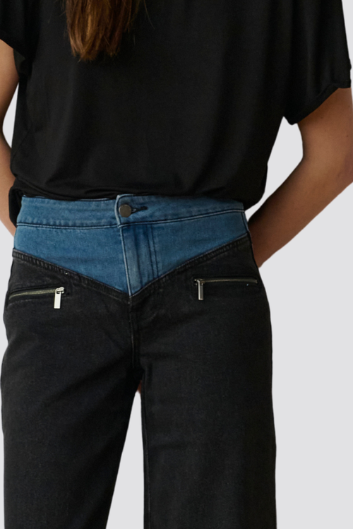 Tt Studios Ava Contrast Jean In Black