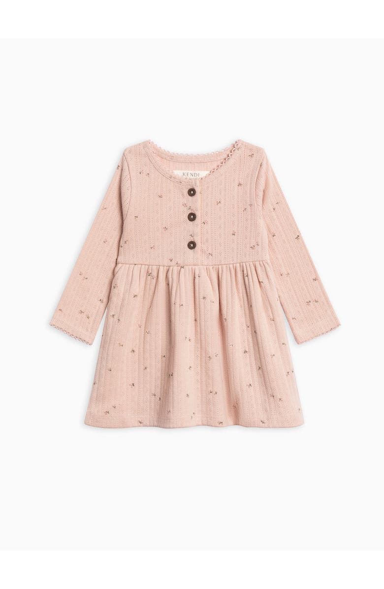 Kendi Bryn Pointelle Henley Dress, Main, color, 