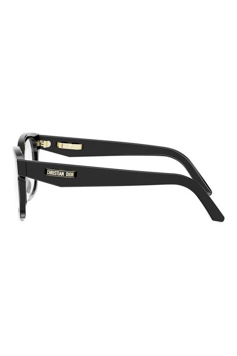 CDiorO S5I 51mm Square Optical Glasses, Alternate, color, SHINY BLACK