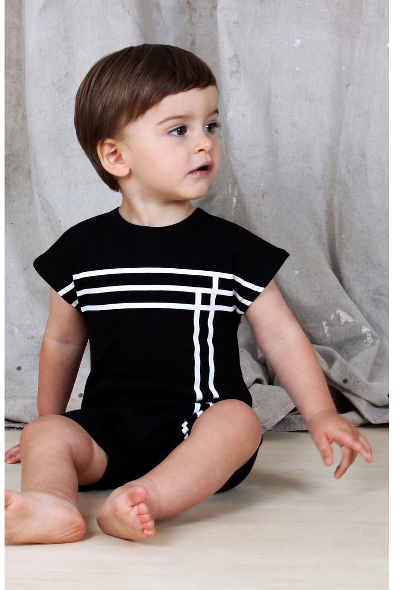 Line Short Leg Playsuit, Alternate, color, BLACK
