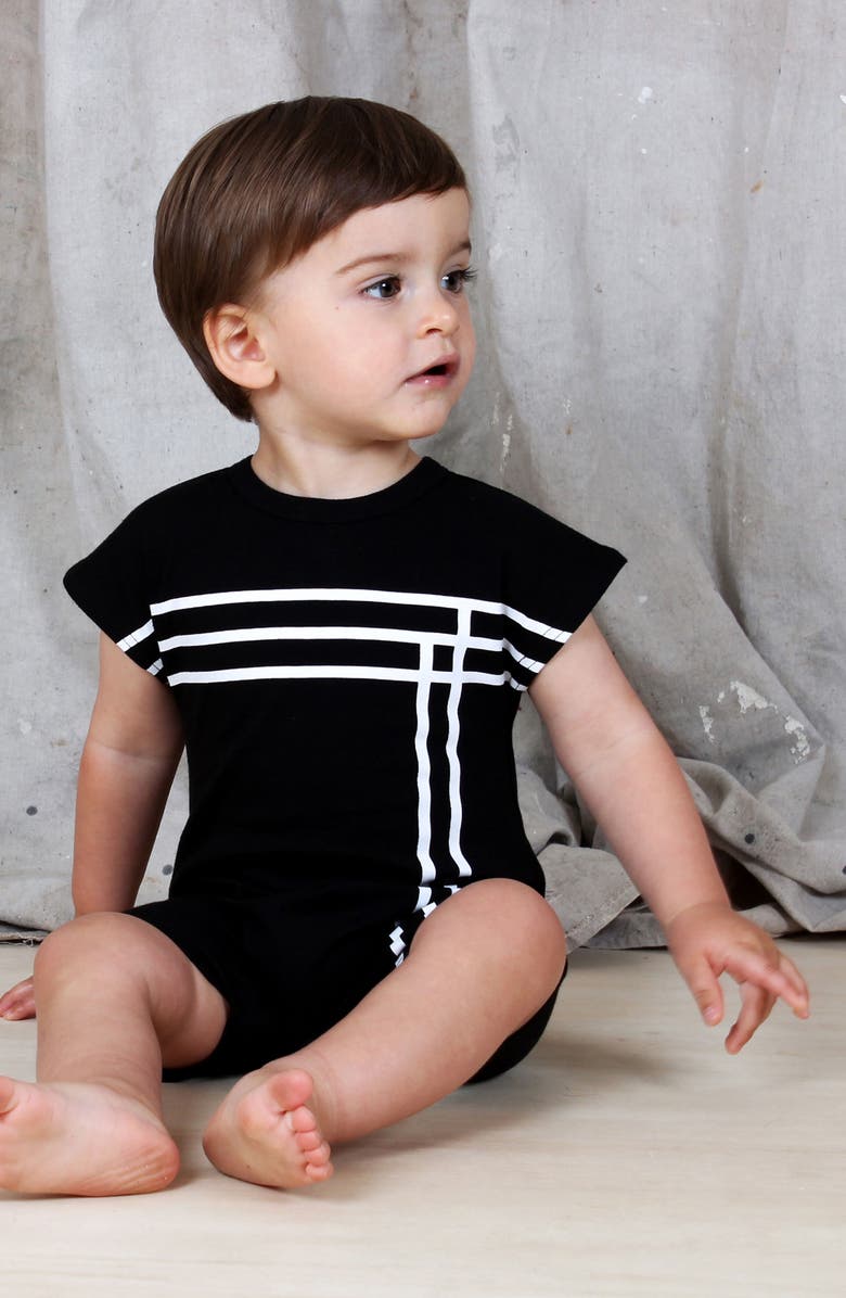 TINY TRIBE Line Short Leg Playsuit, Alternate, color,