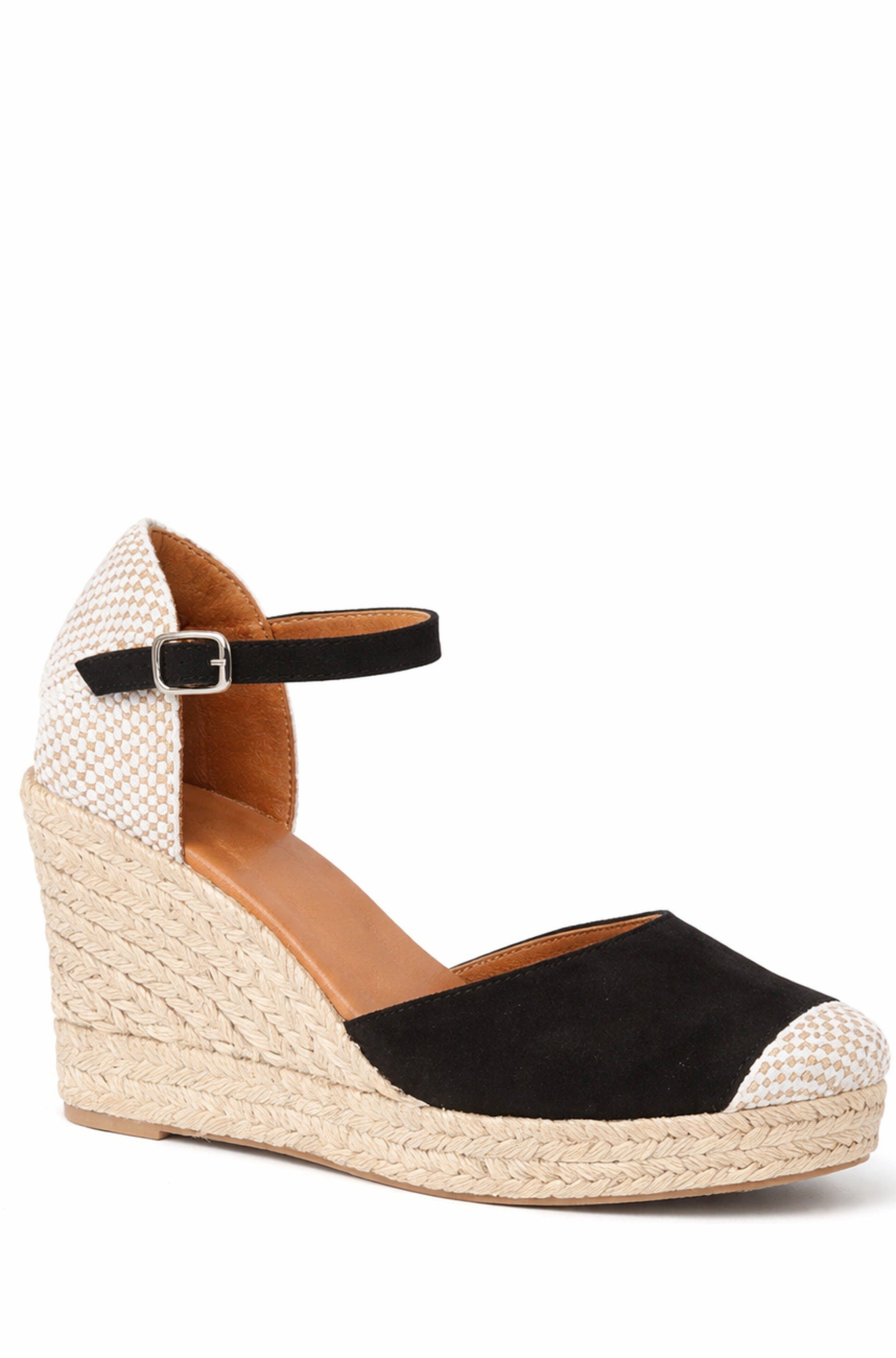 Menina Step Jimena High Strap Espadrille Sandal, Alternate, color, Black