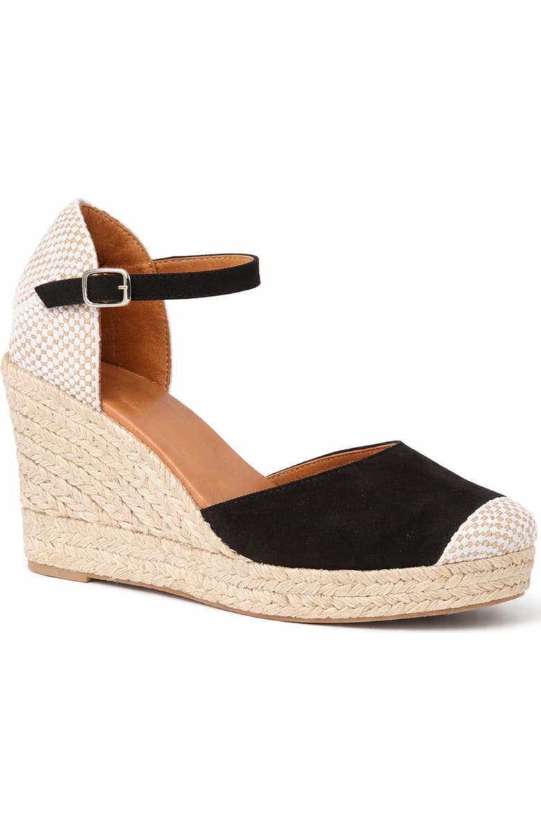 Menina Step Jimena High Strap Espadrille Sandal, Alternate, color, Black