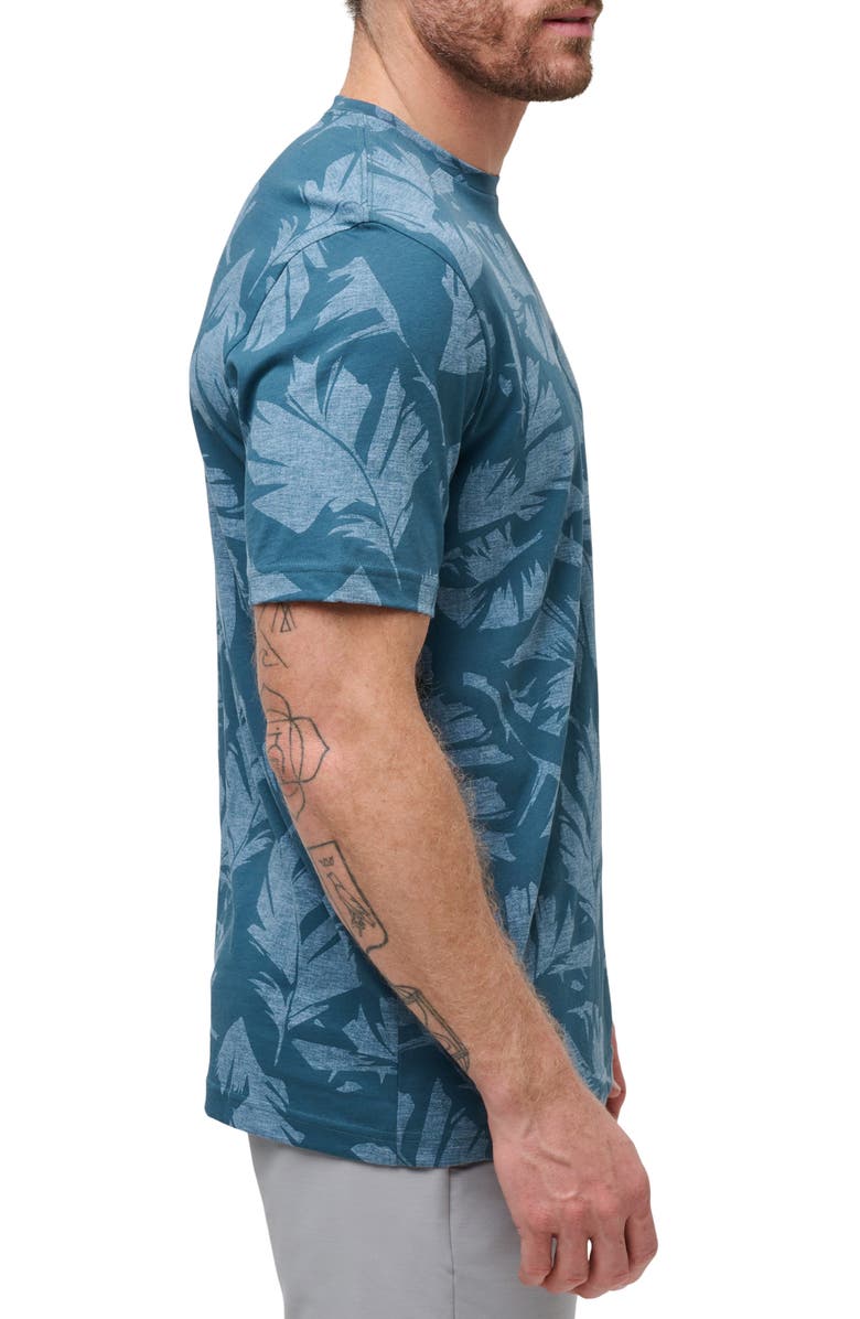 TravisMathew Travel Tip Leaf Print T-Shirt, Alternate, color,